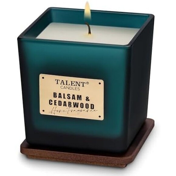 Scented Soy Candles, Deluxe Noble Aromatherapy Candles, Balsam & Cedarwood, Cand - Picture 2 of 12